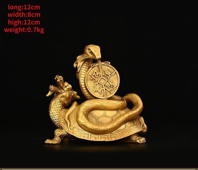 full-copper-xuanwu-ornaments-four-spirit-animals-turtle-snake-home-store-decoration-turtle-home-sculptures