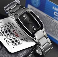 นาฬิกา Casio  Standard Analog รุ่น  LTP-1165A-1C2 นาฬิกาผู้หญิง สายแสตนเลส สีเงิน หน้าปัดดำ -ของแท้ 100% รับประกันสินค้า 1 ปีเต็ม