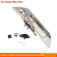 Chrome Tailgate Handle Lift Gate Open Catcher With Key Hole and Camera Hole For Toyota Hilux Revo 2015-2021 Door Hardware Locks