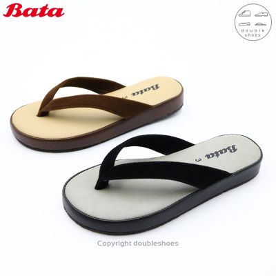 Bata (บาจา) แท้ 100% รองเท้าแตะแบบหนีบ พื้นนุ่ม สีดำ/น้ำตาล ไซส์ 3-7 (36-40) รหัส (571-4301, 571-6301)