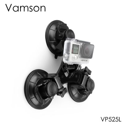 Tri-Angle Suction Cup Mount 9CM with 360 degree Rotation Head Tripod Mount For GoPro Hero 5 4 3+ for Xiaomi for Yi VP525L