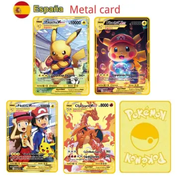2023 new 10000 Arceus Vmax Gx gold pocket monster card Spanish iron metal  Pokmo Letters children's gift game collection card