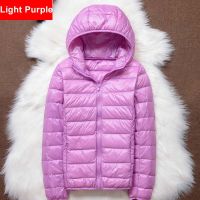 Winter Plus Size 4Xl 3XL Ultra Light 90 White Duck Down Jackets Women Hooded Coat Warm Slim Down Jacket Lady Windproof Parka