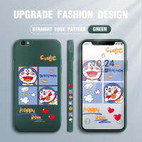 UCUC เคสโทรศัพท์เคสสำหรับ Vivo V5/V5 Lite/V5S เคสโทรศัพท์ใหม่การ์ตูนแมว Doraemon Anime ด้านข้างออกแบบเคสโทรศัพท์ขอบสี่เหลี่ยมรูปแบบ Liquid ปลอกซิลิโคนคลุมทั้งหมดกล้องเคสป้องกันทนแรงกระแทกเคสหญิง