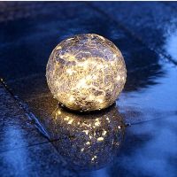 【LZ】☈✿  Gelo bola de crack solar lâmpada do jardim ao ar livre à prova dwaterproof água gramado enterrado decoração quarto casa