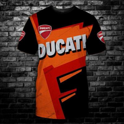 2023 New Mens Ducati Motorcycle Logo 3D Digital Printing T-shirt Casual Fashion Harajuku High