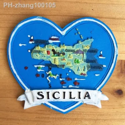 QIQIPP Italy travel souvenir refrigerator magnets Mediterranean Sicily travel collection magnetic stickers travel souvenirs