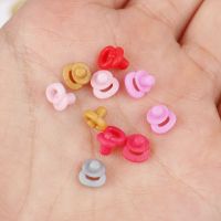 【YF】▥♈✺  10pcs Dollhouse Miniature Nipples Pretend Accessories Games Baby Pacifier