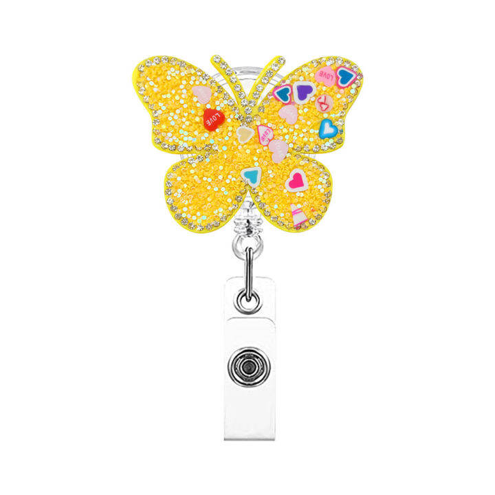 id-card-holder-nurse-badge-clip-badge-holder-retractable-nurse-badge-reel-clip-heart-butterfly-shape-badge-clip