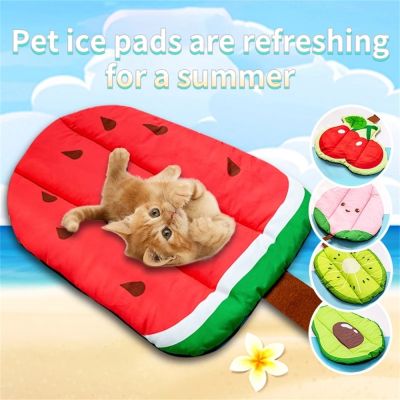 [pets baby] ระบายความร้อนลง PetPads InCat เตียงแมวพรมสัตว์เลี้ยงเตียงสำหรับ DogsFarbric วัสดุระบายความร้อนสำหรับ ASummer เตียงสุนัข