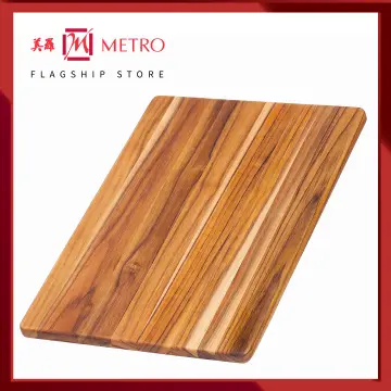 Teak Cutting Board - Edge Grain with Corner Hole & Juice Canal