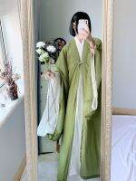 Original Hanfu สีทึบ Ming เสื้อคลุม Four Seasons ผู้ชายและผู้หญิงขนาดใหญ่ชุด...