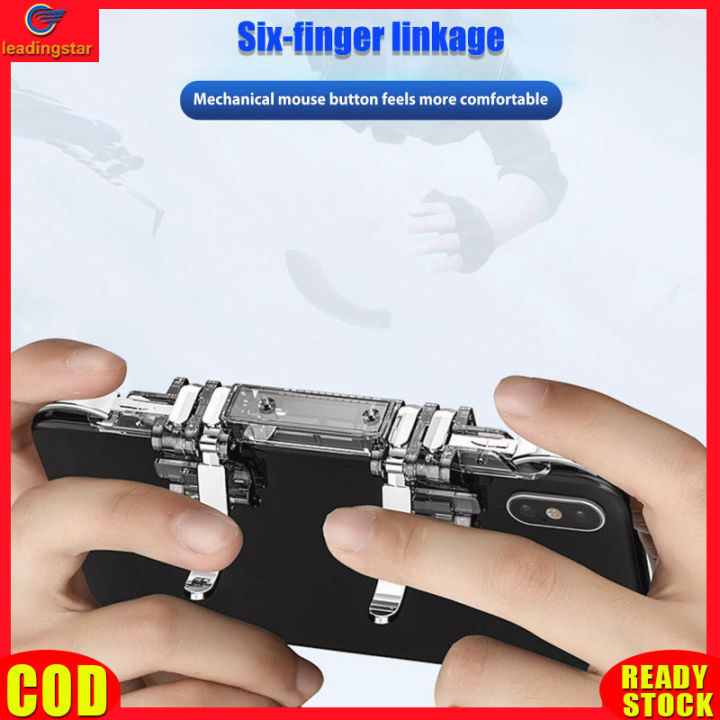 leadingstar-rc-authentic-6-finger-controller-trigger-game-fire-button-handle-gamepad-for-pubg-ios-android