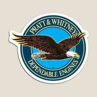 ตู้เย็นออร์กาไนเซอร์แม่เหล็กติดตู้เย็นโลโก้ Pratt Whitney ของเล่นตกแต่งแม่เหล็กสำหรับเด็กน่ารัก