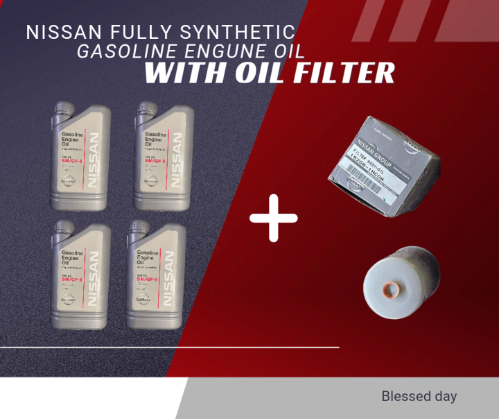 NISSAN GENUINE FULLY SYNTHETIC GASOLINE OIL 4 LITERS WITH GENUINE OIL