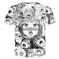 ahegao hentai เสื้อยืดแขนสั้นพิมพ์ลาย 3d Plus Size Tees