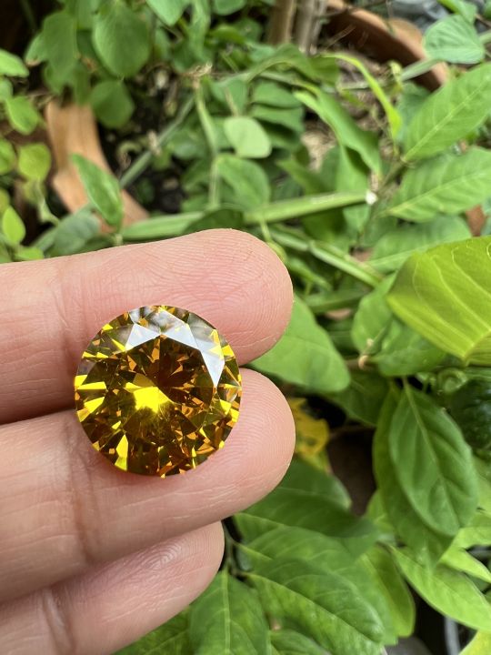 เพชร-cz-คิวบิกเซอร์โคเนียรัสเซีย-cubic-zirconia-รูป-ทรงกลม-สีเหลือง-yellow-cz-american-diamond-round-shape-15-00-mm-1-pcs-เม็ด