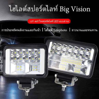 （COD）ไฟ LED ส่องสว่าง Super Bright High - Dight 12V-80V ไฟหน้ารถแทรกเตอร์ไฟฟ้า ไฟ LED ส่องสว่าง Super Bright 4 ล้อ