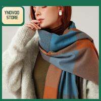 YNDVQO STORE แฟชั่น Plaid Winter Warm ผ้าพันคอ Tartan Check ผ้าคลุมไหล่ ผ้าคลุมไหล่