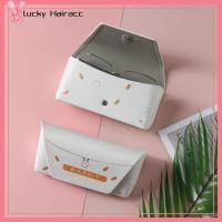 LUCKY HAIRACC หนังพียู กล่องแก้วใส่ของ สแนปโลหะ ลายการ์ตูน กล่องใส่แว่นกันแดด แบบพกพาได้ น้ำหนักเบามาก กระเป๋าใส่แว่นตา สำหรับผู้หญิง