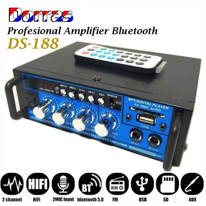Amplifier Karaoke DORRAS DS188 Profesional Amplifier Bluetooth Barang Bagus Berkualitas