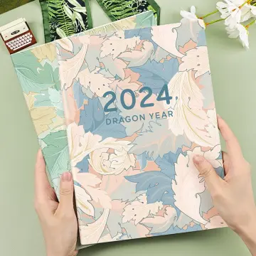 Agenda 2024 Planner Notebook and Notepad Bullet Calendar Diary Stationery  Journal Organizer Sketchbook A5/A4 Daily Note Book 365