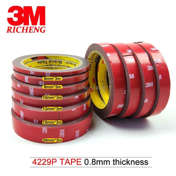 3M 4229 Gray Color 0.8mm Thick Double Coated Adhesive Acrylic Foam Tape For Automotive Exterior
