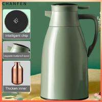 CHANFEN 1.0/0.9ล. เครื่องดื่มเก็บความเย็นขนาดใหญ่ขวดกระถางฉนวนกันความร้อน12ชั่วโมงกาต้มน้ำสูญญากาศแก้วฉนวนกันความร้อนกาแฟเหยือก