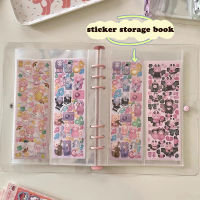 Kawaii loose leaf Bonds Stickers Bills Storage Collect A5 binder sticker storage book Desktop Organizer Book School Stationery