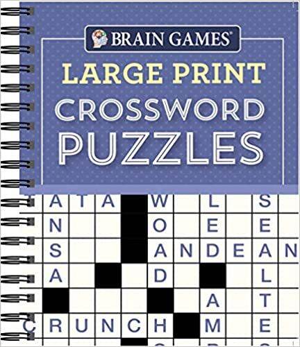 Brain Games - Large Print Crossword Puzzles (Purple) Spiral-bound ...