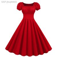 Vestido Quadrado Vemelho Feminino Com Pescoço Decote V Balanço Grante Veste Vesto Grane Vesto Vestidos Midi Verão