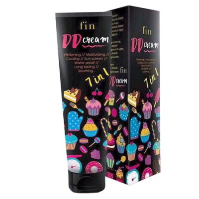 Fin DD Cream ฟิน ดีดี ครีม น้ำแตก ทาปุ๊ป ขาวปั๊ป เกลี่ยง่าย ไม่ติดขน 100  g