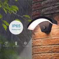 PIR Motion Sensor LED โคมไฟติดผนังกลางแจ้ง IP65กันน้ำ Led โคมไฟติดผนังอลูมิเนียมโคมไฟถนนไฟระเบียงสำหรับสวนแสง