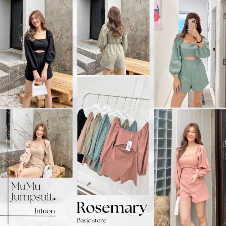 mumujumpsuit-จั้มแขนยาวกางเกงขาสั้น-งานป้าย-intuon-rosemary-basicstore