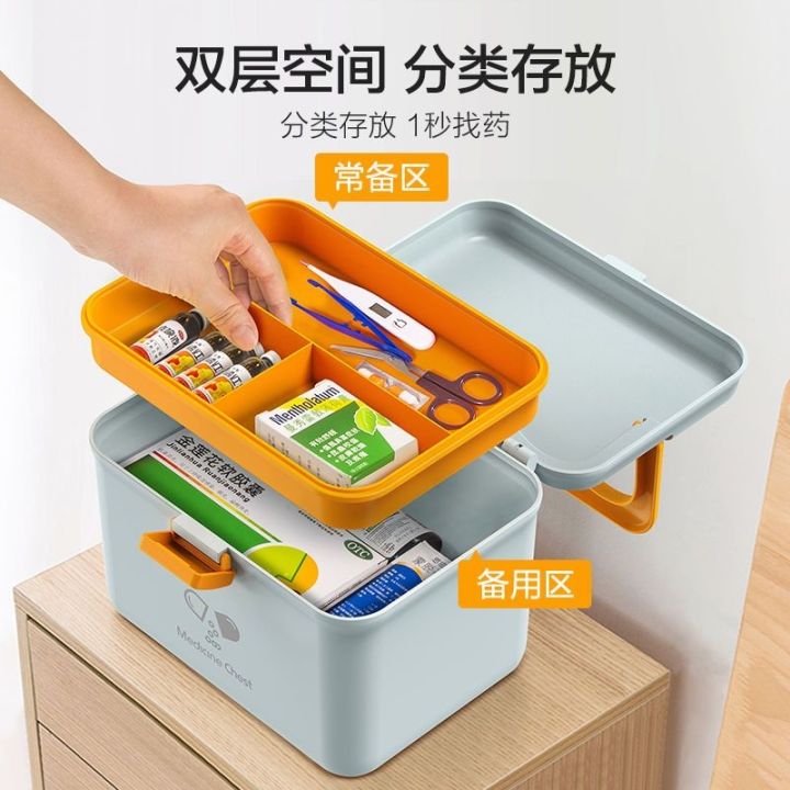 jinlongxing-กล่องยากล่องยาดูแลสุขภาพกล่องยาหลายชั้นกล่องปฐมพยาบาลใหญ่-กล่องกล่องเก็บของขนาดใหญ่จุของครอบครัว
