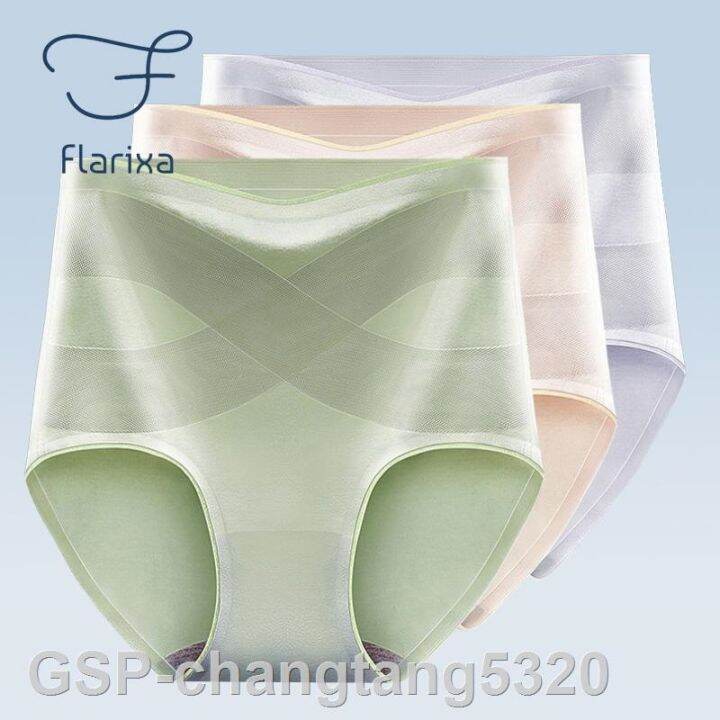 2023-f11-flarixa-ชุดกระชับหน้าท้องกางเกงขายาวสีทึบยกก้นกางเกงในเด็กผู้หญิงกางเกงชั้นในไร้รอยต่อผ้าไหมสำหรับเอวสูงผู้หญิง