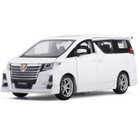 โตโยต้า1:32ของเล่น Alphard รุ่น MPV รถลากอัลลอย4เปิดประตูพร้อมลูกบอลลอยได้มีไฟเสียงสำหรับเป็นของขวัญของสะสมของเด็กผู้ชาย