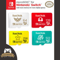 NSW : [ของแท้ มือ1] SanDisk microSDXC for the Nintendo Switch ความจุ 64GB 128GB 256GB 512GB # Memory Card