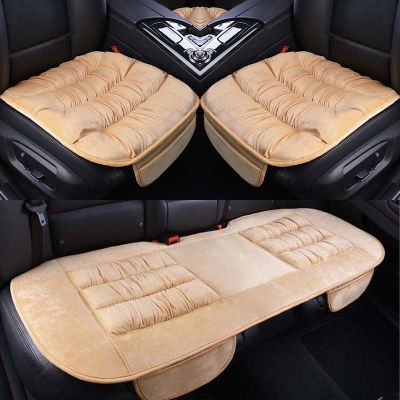 Plush Car Seat Cover Winter Warm Thickened Cushion Anti-Slip Universal Chair Seat Breathable Pad For Vehicle Auto Seat Protector