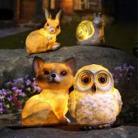 Solar Powered Animal Lights Solar Energy Garden Light For Patio Snail/Owl/Rabbit/Foxes Outdoor Solar Lights Garden Decorative