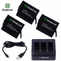 Smatree 3-Channel Charger+3xBatterries สำหรับ GoPro Hero 5,6,7