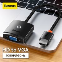 Baseus อะแดปเตอร์สายเคเบิล HDMI เป็น VGA พร้อมพาวเวอร์ซัพพลายเสียง สําหรับแล็ปท็อป โปรเจคเตอร์สวิตช์ Xbox PS4 TV HD เป็น VGA