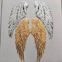 Gold Silver Rainbow Sequin Feather Angel Wings Sewing Iron on Patches For Dress Jeans Shirt DIY Appliques Sequins Decoration