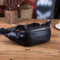 Fashion Soft PU Leather Men Belt Bag Unisex High-quality Waterproof Waist Bags New Mans Crossbody Chest Bag Boys Shoulder Bags Running Belt