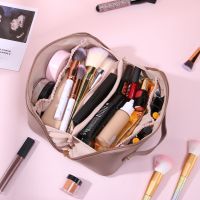 【YD】 Leather Organizer Makeup Toiletry Storage Washing Handbag