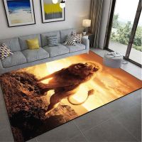 Lion Rug Animal Big Carpet Rugs for Living Room Comfortable Carpet Soft Rugs for Bedroom Colorful Carpet Abstract Art Floor Mat