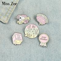 【YF】✹☜  Overthinker Enamel Pin Custom Overthinking Award Book Brooches Lapel Cartoon Badge Jewelry for