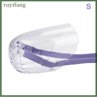 ruyifang หน้ากากครอบปากแบบใสสำหรับแมวระบายอากาศได้ดีหน้ากากสำหรับทำความสะอาดอ่างอาบน้ำแมวอุปกรณ์สำหรับสัตว์เลี้ยง