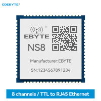 พอร์ตอนุกรมไปยังโมดูลอีเธอร์เน็ต TTL ระดับไปยัง RJ45อีเธอร์เน็ต CDEBYTE NS8 8พอร์ตอนุกรม Modbus TCP เพื่อ RTU MQTT URAT SMD โมดูล IoT