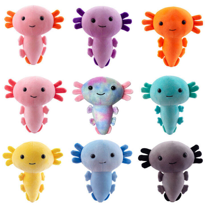 Cute Axolotl Plush Toy kartun haiwan Pink Blue Stuffed Plush Doll Toy ...